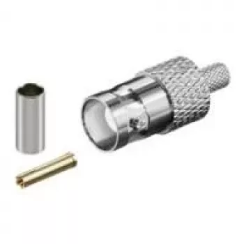 Wentronic Goobay connettore femmina crimpare BNC per cavo RG 58/U con pin dorato 11357