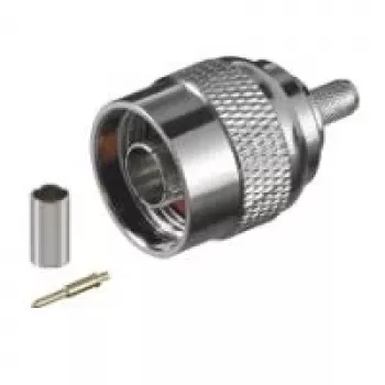 Wentronic Goobay connettore maschio crimpare tipo N per cavo RG58, 5,2 mm, pin dorato, 50 Ohm 11361