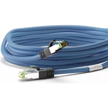 Wentronic 45657 cavo di rete Cat8.1 S/FTP, RJ45, 0,25 m, blu