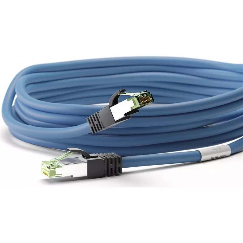 Wentronic 45657 cavo di rete Cat8.1 S/FTP, RJ45, 0,25 m, blu