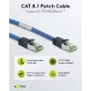 Wentronic Goobay cavo patch CAT 8.1, S/FTP (PiMF), blu, 2 m - LSZH senza alogeni, rame AWG 24 (45660)