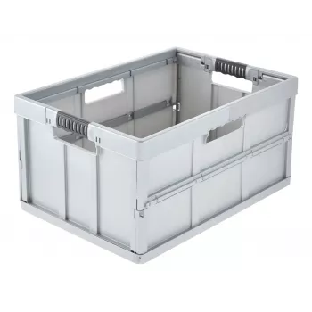 keeeper scatola pieghevole professionale benno, 45 litri, argento chiaro, maniglie soft integrate, portata 50 kg 1023716000000