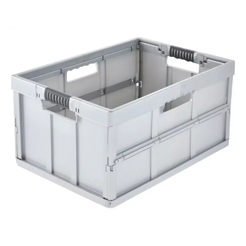 keeeper scatola pieghevole professionale benno, 45 litri, argento chiaro, maniglie soft integrate, portata 50 kg 1023716000000