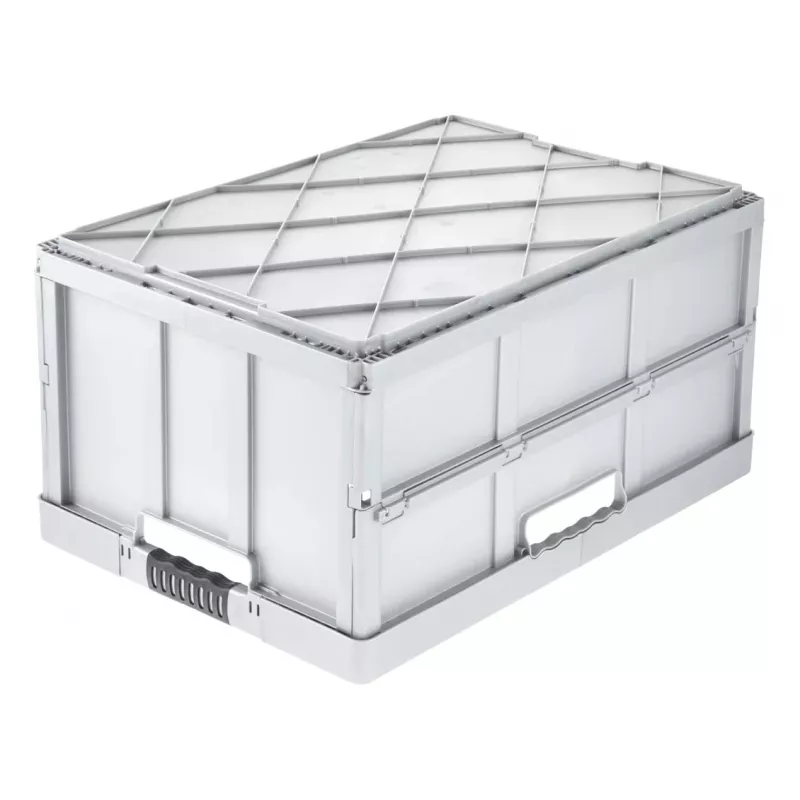 keeeper scatola pieghevole professionale benno, 45 litri, argento chiaro, maniglie soft integrate, portata 50 kg 1023716000000