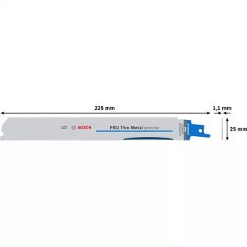 Bosch S 1137 EAF lama per sega a sciabola per metallo spesso, 225 mm, confezione da 5 2608658989