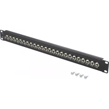 Renkforce RF-4541184 patch panel BNC per montaggio rack 19 pollici 1U, 16 porte, nero