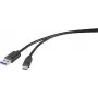 Renkforce RF-4599658 cavo USB 3.2 Gen 1, USB-A a USB-C, 0,5 m, nero