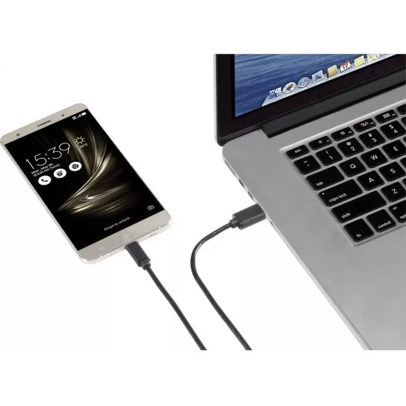 Renkforce RF-4599658 cavo USB 3.2 Gen 1, USB-A a USB-C, 0,5 m, nero