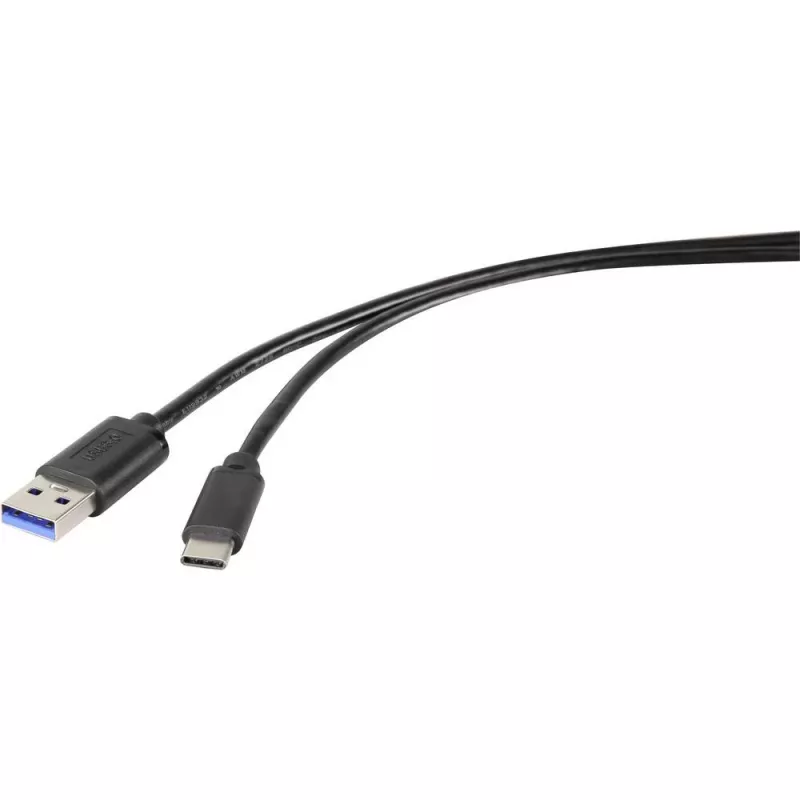 Renkforce RF-4599658 cavo USB 3.2 Gen 1, USB-A a USB-C, 0,5 m, nero