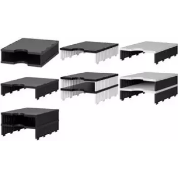 STYRO styrodoc uno modulo di smistamento a 2 scomparti, bianco/nero 268-1102.09