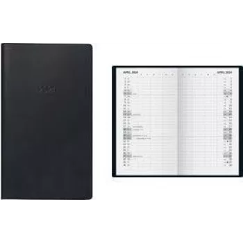 Glocken agenda tascabile 2024 panoramica mensile, nero, A6, tedesco, 1 pezzo 5031028904