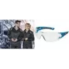 uvex pheos nxt occhiali protettivi, montatura blu/antracite, lente PC trasparente, UV400, EN 166/170 9128265