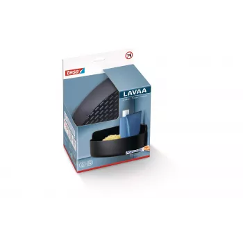 tesa LAVAA cestino doccia per angoli, nero opaco, autoadesivo, senza forare, fino a 6 kg 40518-00000-00