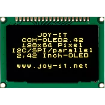 JOY-IT COM-OLED2.42 modulo display OLED 2,42 pollici 128x64, bianco, SPI/I2C, SSD1309