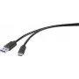 Renkforce RF-4535908 cavo USB 3.2 Gen 1, USB-A su USB-C, 3 m, nero