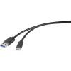 Renkforce RF-4535908 cavo USB 3.2 Gen 1, USB-A su USB-C, 3 m, nero