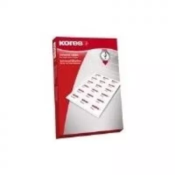 Kores etichette universali 105 x 48 mm bianco 500 fogli A4 con bordo superiore e inferiore (E10548.500)