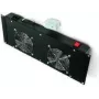 TRITON RAB-CH-X21-S unità ventole rack 19 inch 4U con 2 ventole silenziose, flusso d'aria orizzontale, termostato, nero