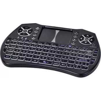 Renkforce RF-MWK-103 tastiera wireless con touchpad integrato, QWERTZ tedesco, nero RF-7481488
