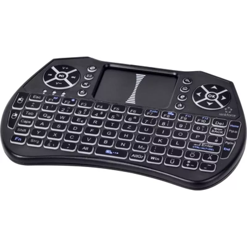 Renkforce RF-MWK-103 tastiera wireless con touchpad integrato, QWERTZ tedesco, nero RF-7481488