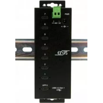 EXSYS EX-1147HMVS hub USB-C, USB 3.2 Gen 1, nero