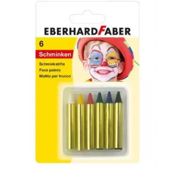 FABER-CASTELL EBERHARD FABER Matite trucco, corte, 6 colori, alta intensità, testate dermatologicamente, 1 set (579106)