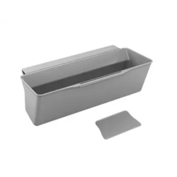 Metaltex Cleantex Vaschetta raccogli rifiuti da cucina, plastica grigia, 3L, da appendere all'anta, senza attrezzi 297526000