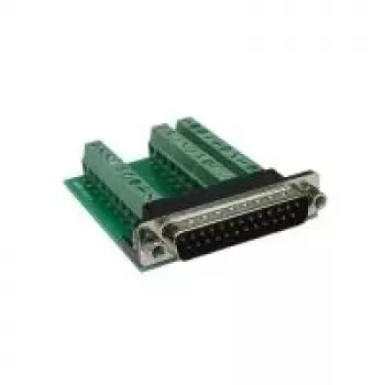 EXSYS EX-49025 adattatore D-SUB 25 poli maschio su morsettiera a 27 poli, verde/argento