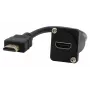 EXSYS EX-49162 cavo adattatore HDMI tipo A femmina su maschio, 20 cm, 4K, High Speed con Ethernet, nero