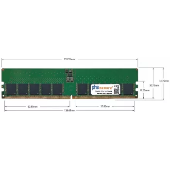 PHS-memory 48GB DDR5 ECC UDIMM 5600MHz PC5-44800E modulo di memoria per ASRock IMB-X1715 (SP574761)