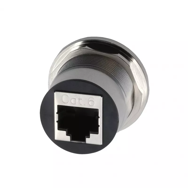 EXSYS EX-49196 adattatore RJ45 da pannello in metallo, femmina-femmina