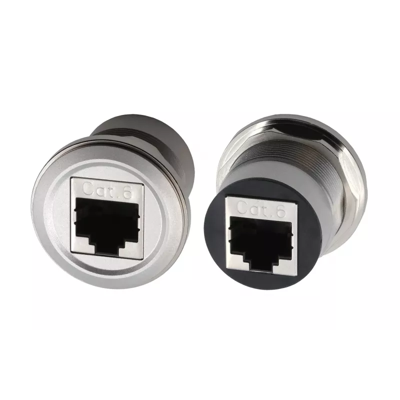 EXSYS EX-49196 adattatore RJ45 da pannello in metallo, femmina-femmina