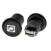 EXSYS EX-49213 adattatore panel-mount USB-B femmina a USB-A femmina, USB 2.0, telaio in metallo