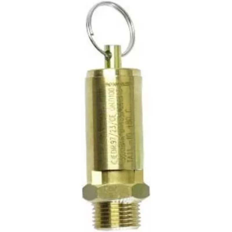 Aerotec valvola di sicurezza per aria compressa 1/2 pollice, 10 bar, ottone 9049104