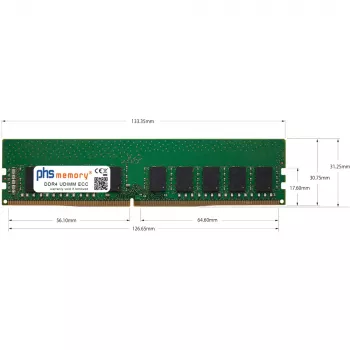 PHS-memory 8GB DDR4 UDIMM ECC 2400MHz PC4-19200E modulo di memoria per Terra Server 3430 G3 (1100992) SP579239