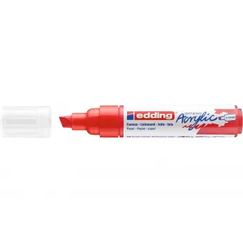 Edding 5000 pennarello acrilico punta a cuneo larga rosso 4-5000902