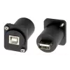 EXSYS EX-49157 Adattatore da incasso Type-D USB 2.0, connettore femmina USB-B a connettore femmina USB-A
