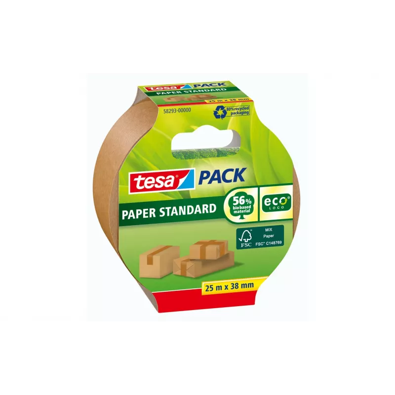 tesa STANDARD ecoLogo® 58293 nastro da imballaggio marrone 25 m x 38 mm