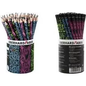 FABER-CASTELL EBERHARD FABER matite in grafite NEON HB, confezione da 72 in astuccio tondo, mina 2,0 mm, senza legno 511899