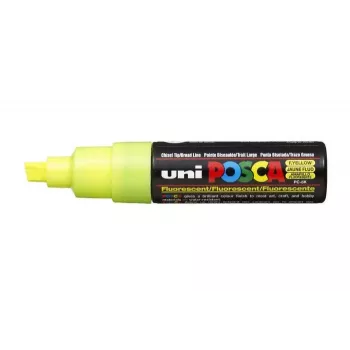 POSCA PC-8K J Fluo pennarello pigmentato giallo neon punta a scalpello, 8,0 mm larghezza di scrittura, 1 pezzo