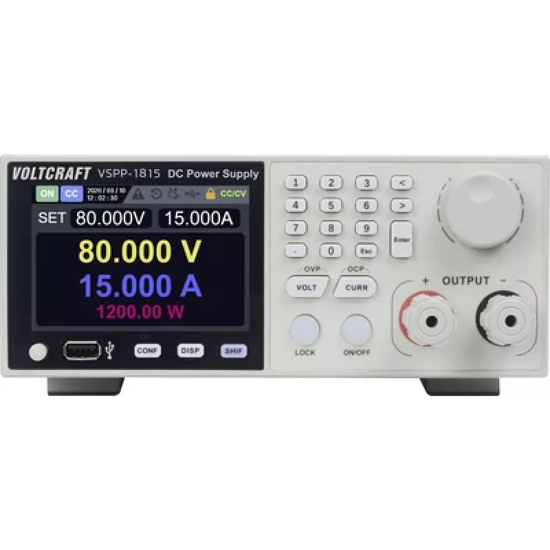 VOLTCRAFT VSPP-1815 alimentatore da laboratorio rack-mount, 0-150 V/DC, 0-30 A, 1800 W, programmabile, USB/RS-485/LAN VC-18673200