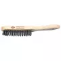 C.K Tools spazzola metallica a 4 file in acciaio temprato e rinvenuto con manico in legno (T6238 4)