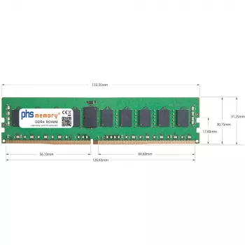 PHS-memory 32GB DDR4 ECC UDIMM 3200MHz PC4-25600E RAM per Synology RackStation RS3626xs SP619473