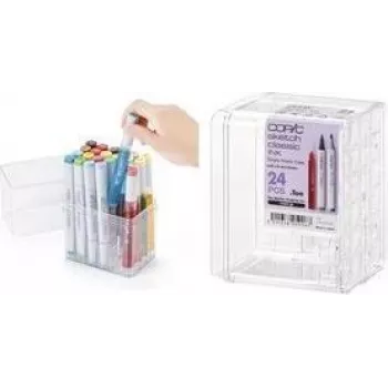 COPIC espositore da tavolo in acrilico per 24 marker Classic, trasparente, vuoto (20075D24)