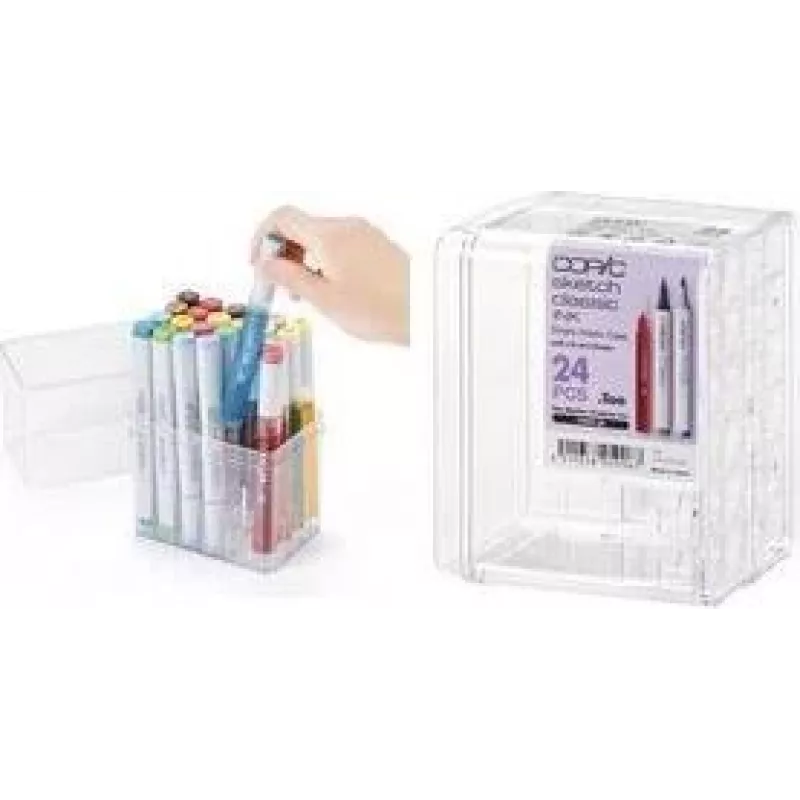 COPIC espositore da tavolo in acrilico per 24 marker Classic, trasparente, vuoto (20075D24)