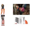 Bradas V-SERIES cesoia da giardino multifunzione con lama a incudine intercambiabile, arancione, 1 pezzo (KT-V1)