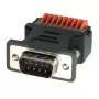 EXSYS EX-49110 adattatore DB9 maschio su morsettiera a vite a 9 pin con pulsante