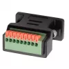 EXSYS EX-49110 adattatore DB9 maschio su morsettiera a vite a 9 pin con pulsante