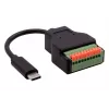 EXSYS EX-49125 cavo adattatore USB-C maschio su terminal block a 10 pin con pulsante, 15 cm, USB 3.2 Gen 1