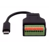 EXSYS EX-49125 cavo adattatore USB-C maschio su terminal block a 10 pin con pulsante, 15 cm, USB 3.2 Gen 1